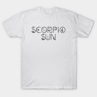 Scorpio sun sign celestial typography T-Shirt